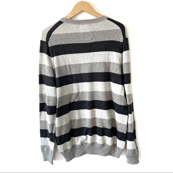 Gray Striped American Eagle Sweater - Picture 3 of 3